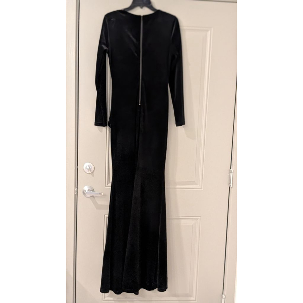 Women's Windsor Black Velvet Long Sleeve Maxi Dress M - Picture 14 of 16